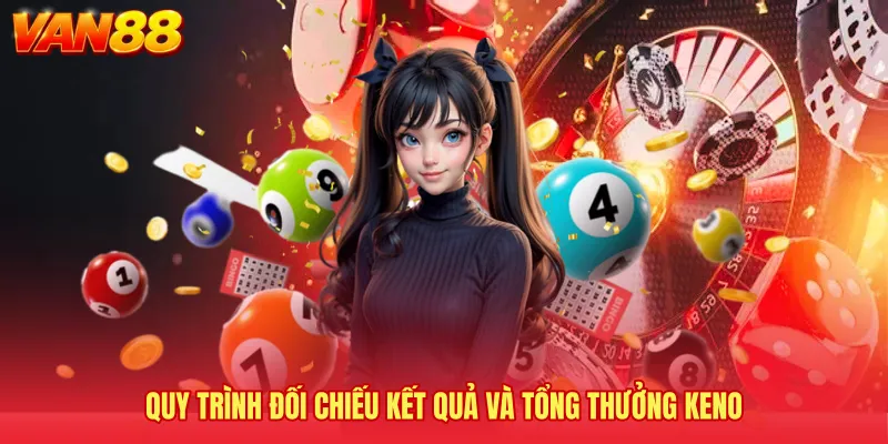 Quy trình đối chiếu kết quả và tổng thưởng Keno 